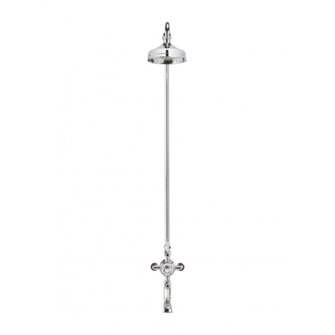 Crosswater Belgravia showerpipe thermostatische met 30cm regendouche met baduitloop chroom SW104166