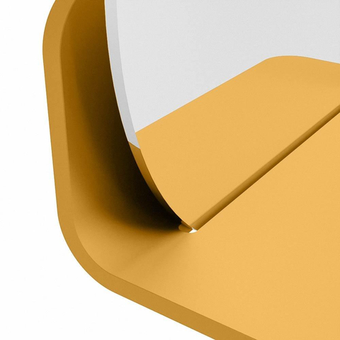 Mondiaz SPOT miroir – Ø 30 cm – avec tablette – Ocher (jaune) SW1235559