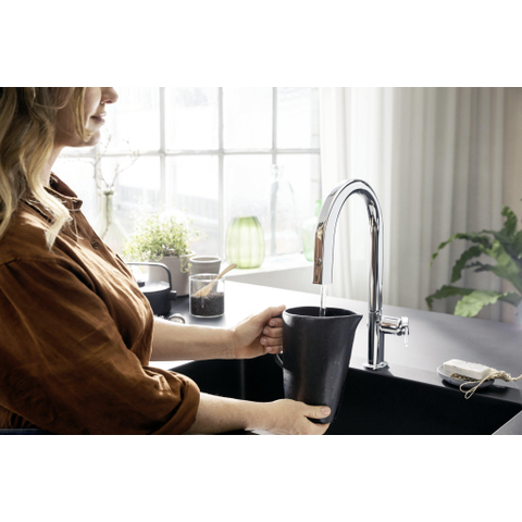 Hansgrohe Aqittura système de filtration mitigeur de cuisine 210 bec extractible 1jet chrome SW918679