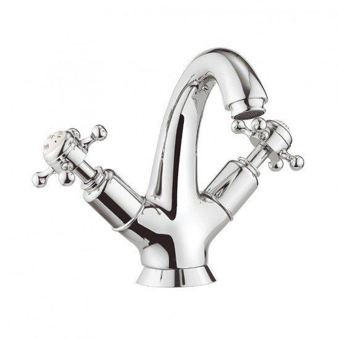 Crosswater Belgravia Wastafelkraan - kruisgreep - zonder waste - hoogglans chroom SW104482