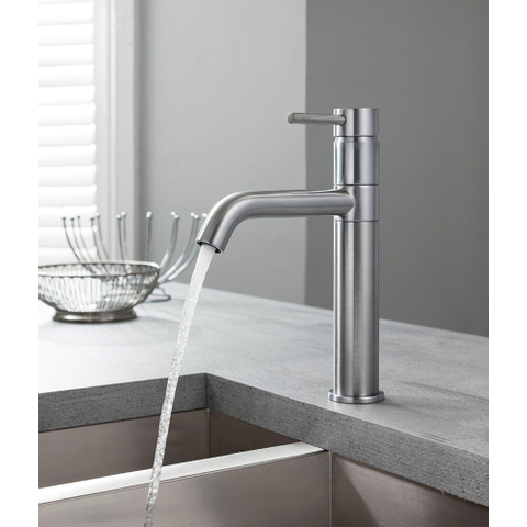 Crosswater Design mitigeur de cuisine monocommande avec bec orientable inox brossé SW104504