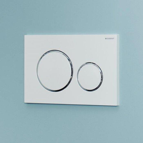 Geberit Sigma20 drukplaat - dualflush - glans wit SW53743