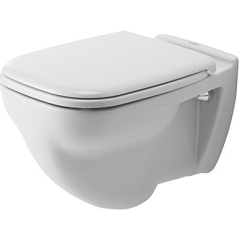Duravit D Code toiletset diepspoel 35.5x54.5cm met closetzitting fontein kraangat rechts 36x27cm wit fonteinkraan chroom SW491623