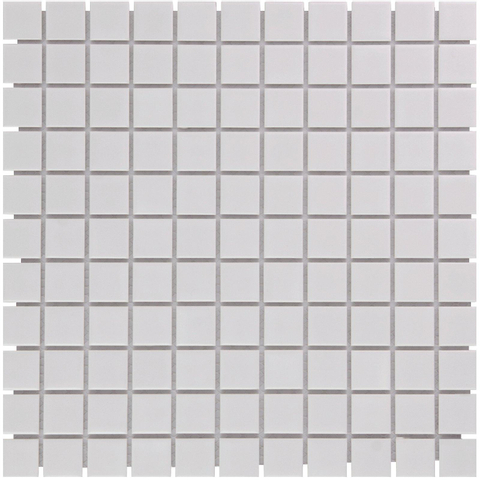 The Mosaic Factory Barcelona mozaïektegel - 30x30cm - wandtegel - Vierkant - Porselein Extra White Glans SW104828