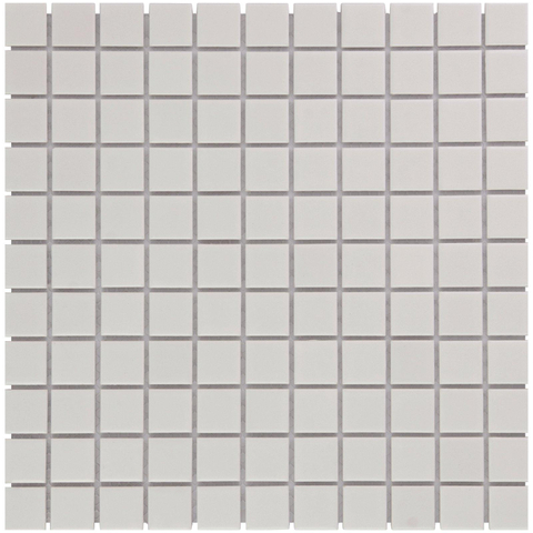 The Mosaic Factory Barcelona mozaïektegel - 30x30cm - wand en vloertegel - Vierkant - Porselein White Mat SW104829