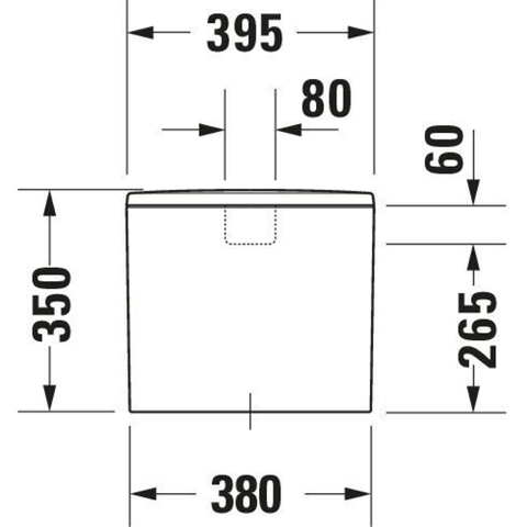 Duravit Me by starck reservoir 395x350x180mm dual fl. inc/binnenw. wit SW527932