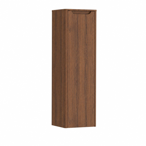 H&R badmeubelen Juice Hoge Kast - 40x35x130cm - met ronde hoeken - 1 deur - rechtsdraaiend - dark oak SW875265
