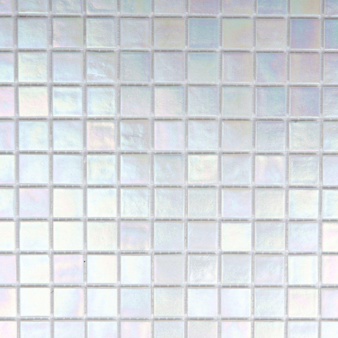 The Mosaic Factory Amsterdam mozaïektegel - 32.2x32.2cm - wand en vloertegel - Vierkant - Glas Off White glans SW62151