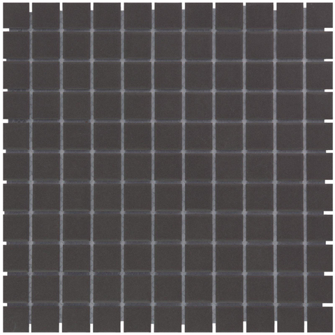 The Mosaic Factory London mozaïektegel - 30x30cm - 6mm - vierkant - R11 - mat porselein black (zwart) SW104832