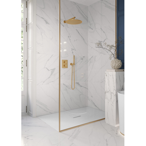 Villeroy & Boch Universal Showers regendouche arm - 408mm wand rond - Brushed Gold (goud) SW974390