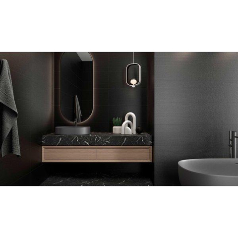 ÉCHANTILLON Ceralto Nobile Marble 316X1000 Pulsar Black 225156 9.7Mm Mat Ret. 31.6x100cm NOIR SW912194
