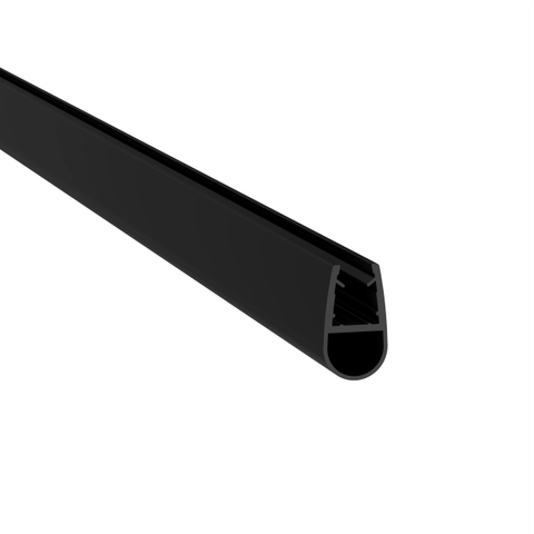 Marenza Universo joint bulle/joint d'étanchéité/barrière d'eau - universel - 200cm raccourcissable - pour verre 6mm - noir mat SW1127343
