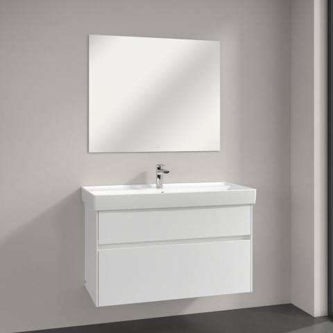 Villeroy & Boch More To See spiegel - 1000x750x20mm - inclusief bevestiging - Aluminium (glans zilver) 1023983