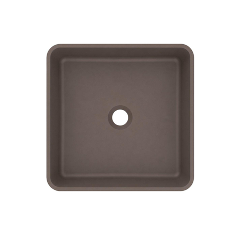 Arcqua Case Opbouw Waskom - vierkant - 37x37cm - mat mokka SW1584223