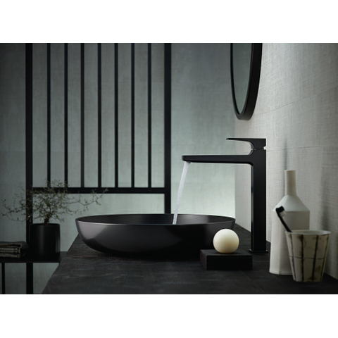 Hansgrohe Metropol Mitigeur lavabo 1 trou 260 avec vidage push open avec bec fixe 20.4cm noir mat SW297576