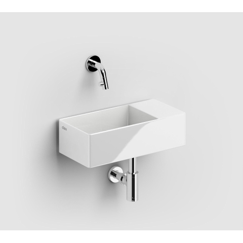 Clou New Flush 3 Lave-main 35x18cm sans trou de robinet céramique blanc brillant SW106238