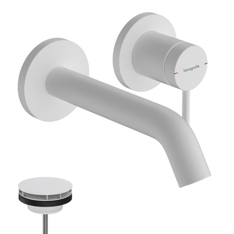 Hansgrohe Tecturis s Eengreeps wastafelkraan - inbouw - voor wandmontage - met uitloop 16 - 5 cm - wit SW918741