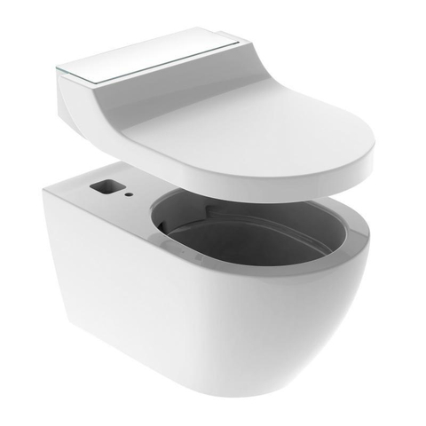 Geberit AquaClean Tuma Comfort Douchewc decorplaat - glas - met wandbediening - wit glans SW809476