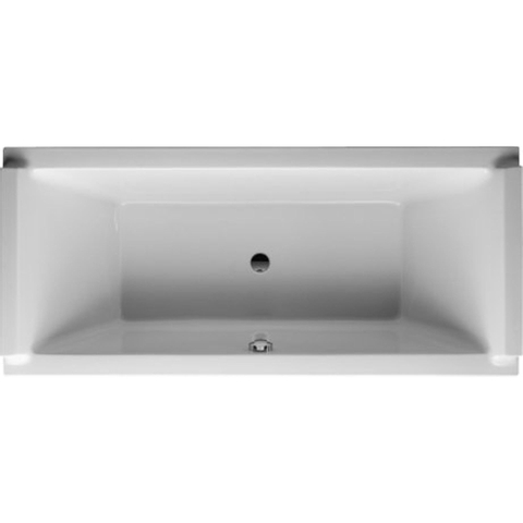 Duravit Starck Slimline Starckkunststof duobad acryl rechthoekig - 180x80x46cm - zonder poten - voor inbouw of ommanteling - glans wit 0297576