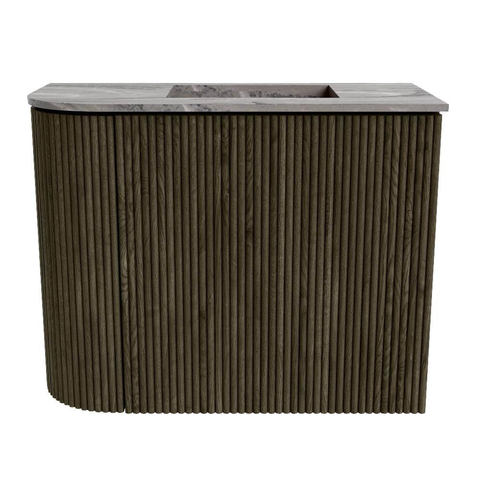 Mondiaz JOYA-DLUX 51.6cm toiletmeubel - ronding links kleur Shadow - Wastafel FAYE positie Rechts Zonder kraangat kleur Sombra. SW1425215