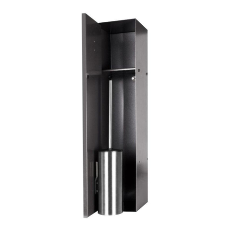 Looox Closed closetborstelgarnituur - tegelbaar - antraciet SW101079