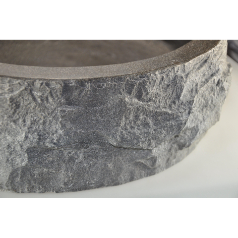 Wiesbaden Raw Waskom rond hamerslag - 40x12cm hardsteen gezoet SW110884