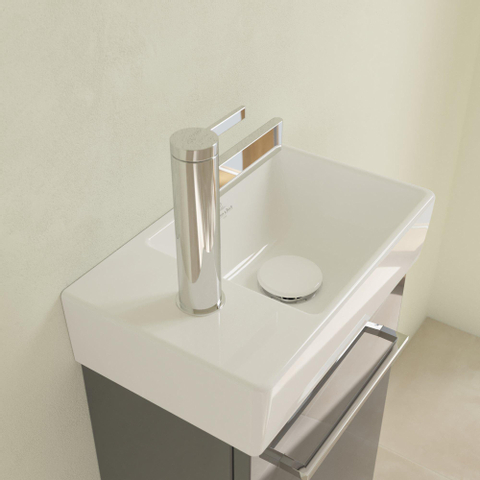 Villeroy & Boch Avento fontein - 1 kraangat links - zonder overloop - 36x22cm - White Alpine (glans wit) SW420533