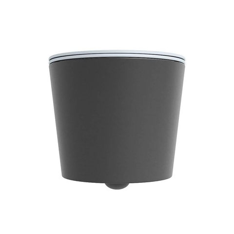 Mondiaz LAVIE hangtoilet – spoelrandloos – 36 x 53 cm – met softclose zitting – Dark grey (grijs), zitting Clay (lichtblauw/grijs) SW1208585