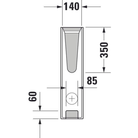 Duravit D-code Zuil - 170x705x190mm - wit 0315104