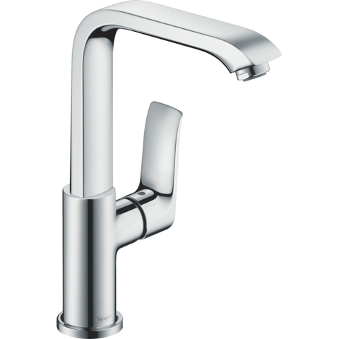 Hansgrohe Metris Wastafelkraan - met hoge - draaibare uitloop - met waste - hoogglans chroom 0450929
