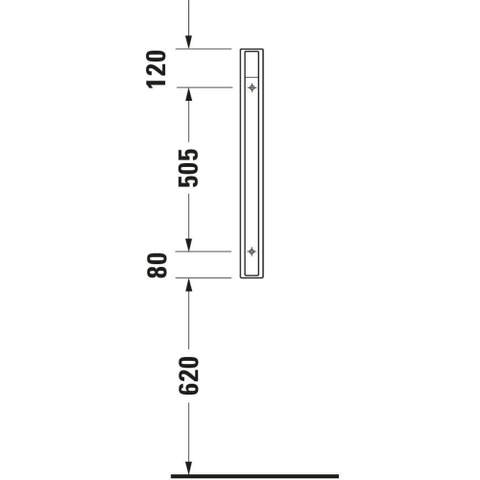 Duravit Starck 3 cloison de séparation pour urinoir 80x705x400mm blanc 0315028