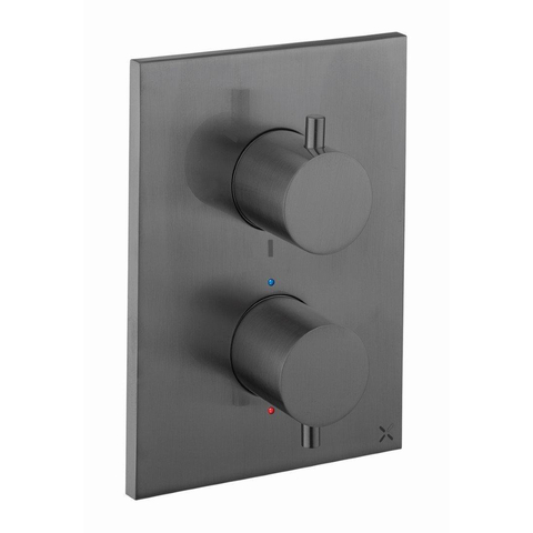 Crosswater MPRO Crossbox Mitigeur de douche encastré - thermostatique - 3 fonctions - slate (gunmetal) SW928107