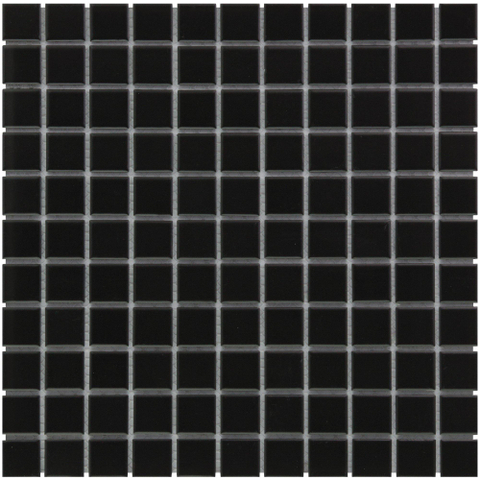 The Mosaic Factory Barcelona mozaïektegel - 30x30cm - 6mm - vierkant - 2.3x2.3 - mat black (zwart) SW157419