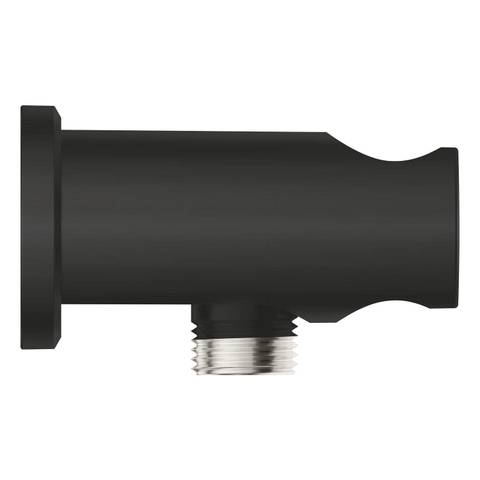 GROHE Rainshower wandaansluitbocht - rond - met houder - mat zwart SW1477598
