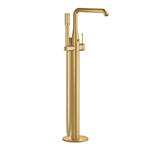 Grohe Essence New Afbouwdeel vrijstaande badkraan - omstel - draaibare uitloop 27.7cm - handdouche - doucheslang - brushed cool sunrise (goud) SW98813