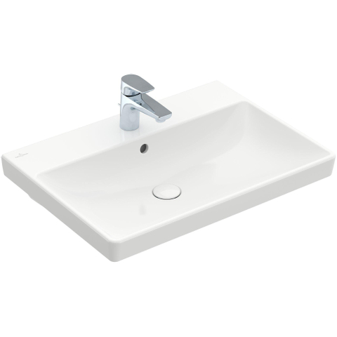Villeroy & Boch Avento meubelwastafel - 65x47cm - 1 kraangat - met overloop - White Alpine (glans wit) SW59867