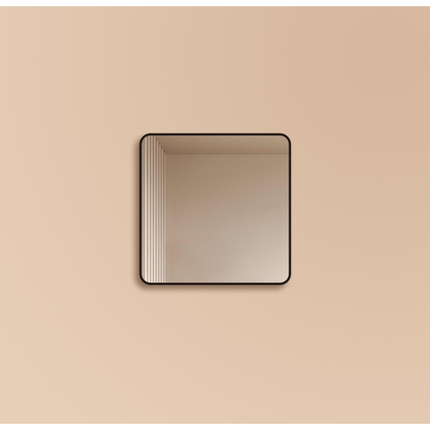 Saniclass Retro Line miroir – carré – 60 x 60 cm – Noir mat SW643417