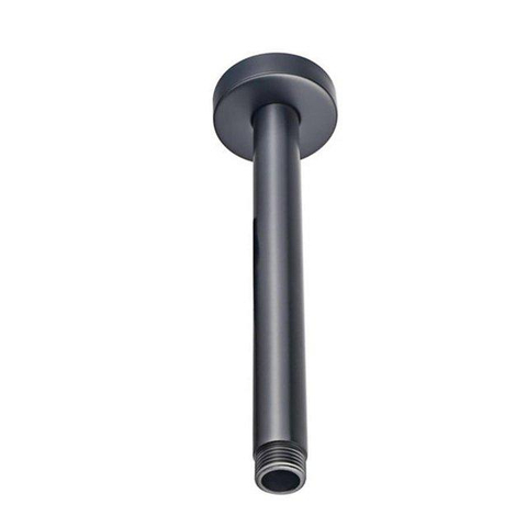 Fortifura Nebbio Ensemble de douche pluie - robinet encastré - élément encastré - barre de douche - flexible de douche lisse - douchette ronde - bras de plafond 20cm - douche de tête 30cm - gunmetal brossé PVD (anthracite) SW1447141