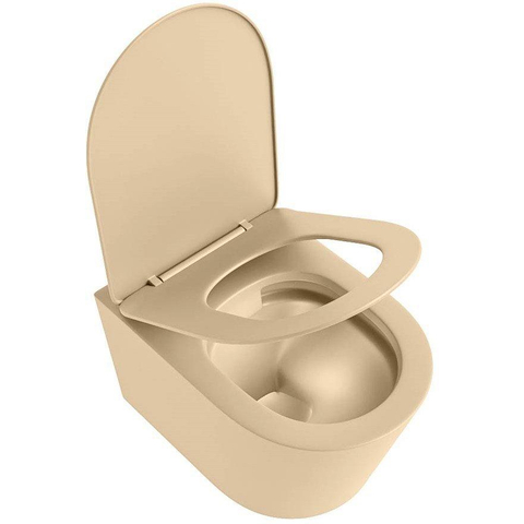 Mondiaz LAVIE hangtoilet – spoelrandloos – 36 x 53 cm – met softclose zitting – Sand (beige) SW1245313