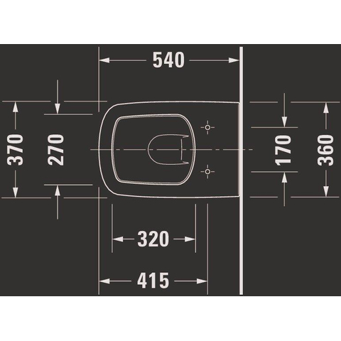 Duravit Durastyle Wandcloset - 54cm - met spoelrand - diepspoel - wit SW54193