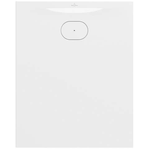 Villeroy & Boch Ecora douchebak - 100x80x3.5cm - afvoer korte zijde - white alpine (wit) SW1558948