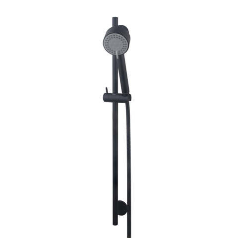 Wiesbaden Unimatch Cadans glijstangset compleet - met handdouche - 3 standen - diameter 8cm - mat zwart SW161901