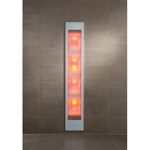 Sunshower Deluxe White - 32x187x16cm - UV- en infrarood - inbouw - full body - 2000watt - eindinstallatie en 5 jaar garantie - aluminium wit SW223334