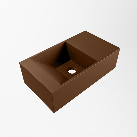 Mondiaz TYNE Fontein Solid Surface 40cm - zonder kraangat - positie wastafel rechts - kleur rust SW760596