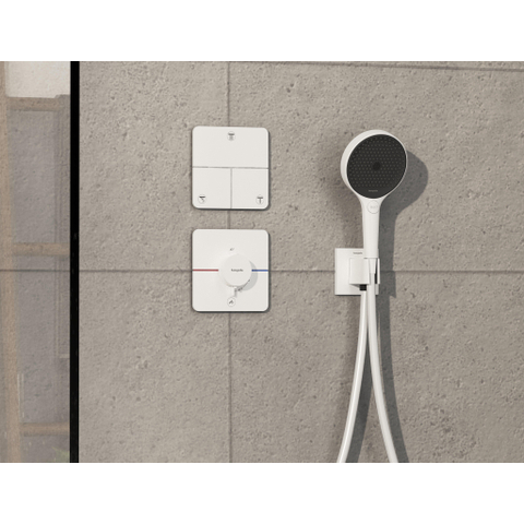 Hansgrohe Showerselect comfort q Thermsotaat - inbouw - 1 functie - extra uitgang - mat wit SW918087
