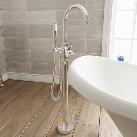 Crosswater Fusion Vloerstaande badkraan - hoogglans chroom SW20963