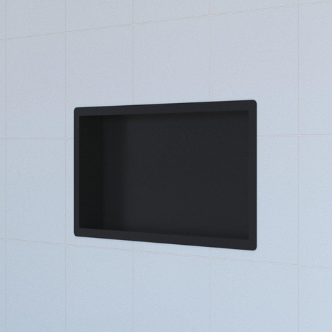 Saniclass Hide luxe Inbouwnis - 30x60x7cm - met flens - zwart mat SW157891