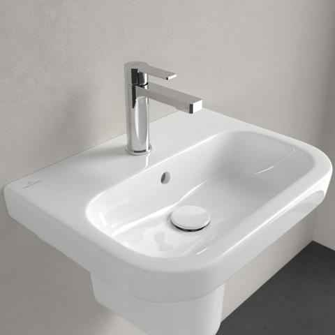 Villeroy & Boch Architectura fontein - 50x38cm - 1 kraangat - met overloop - White Alpine (glans wit) SW68797