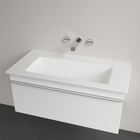 Villeroy & Boch venticello meubelwastafel - 100x50cm - zonder kraangat - met overloop - White Alpine (glans wit) 1025124