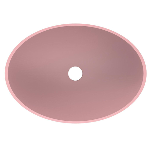 Arcqua Prince Waskom Opbouw - 49x34cm - ovaal - cast marble - mat roze SW909480